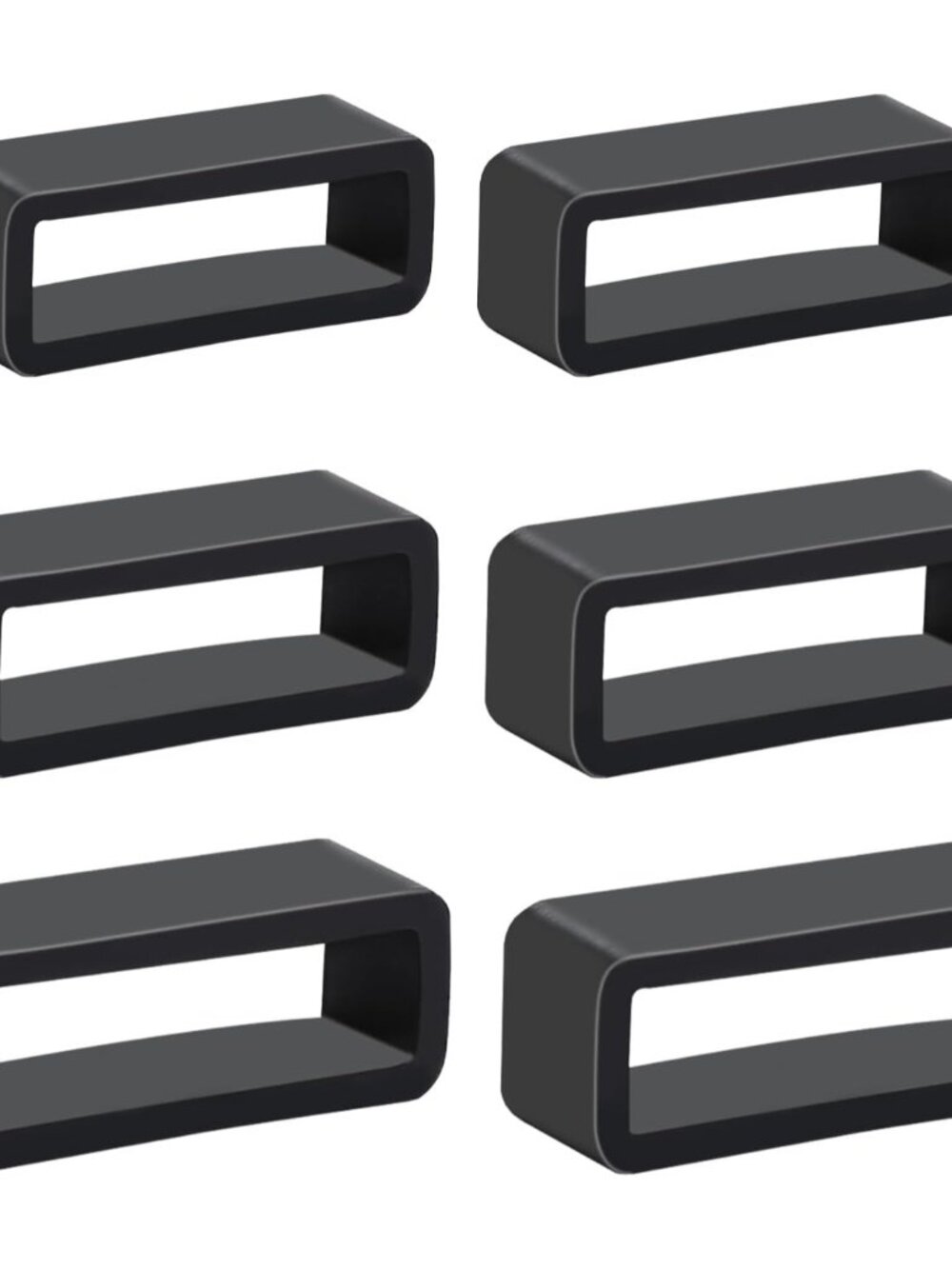 6 Pcs Watch Band Keepers, 18mm/20mm/22mm Silicone Watch Strap Holder Loops Watch